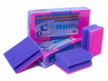 Kuchyňská houbička s úchytem NEON 3ks