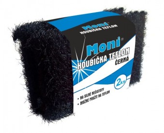 Kuchyňská houbička TEFLON BLACK 2ks Moni